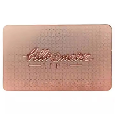 خرید کارت های کسب و کار NFC فلزی سفارشی با نقوش طلایی رز بدون تماس ضد آب online manufacture