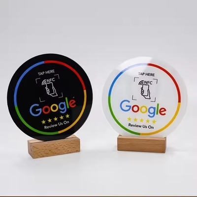 خرید 13.56mhz NFC Google Review Plate کد سفارشی نمایش NFC صفحه رسانه های اجتماعی online manufacture