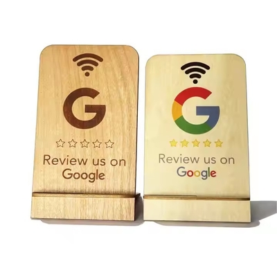 خرید بررسی گوگل NFC نمایشگاه چوبی نمایشگاه کسب و کار بررسی های هوشمند NFC چوبی برای رستوران اتصال وای فای online manufacture