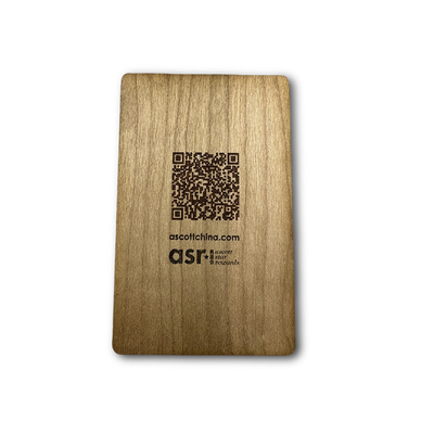 لوگو سفارشی کارت چوبی NFC با کد QR برای عضویت تجاری